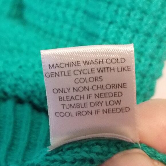 Christopher Banks PXL Petite Sweater Kelly Green Boxy 100% Cotton Lagenlook Boho - Picture 8 of 10